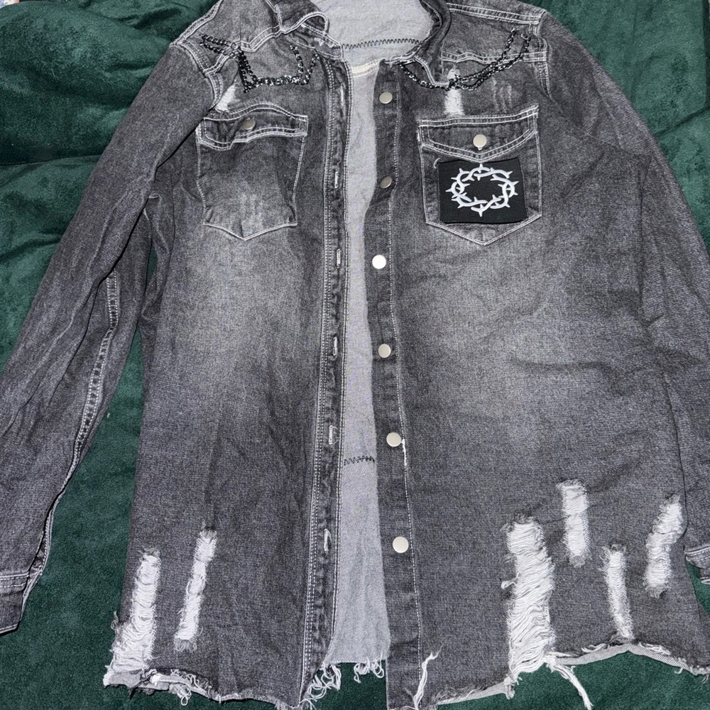 Custom Made Bad Omens Denim Jacket